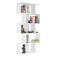 Etagère Design en S 10 Niches Blanche L 78.5 H 184 P 31 cm