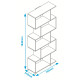 Etagère Design en S 10 Niches Blanche L 78.5 H 184 P 31 cm