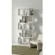 Etagère Design en S 10 Niches Blanche L 78.5 H 184 P 31 cm