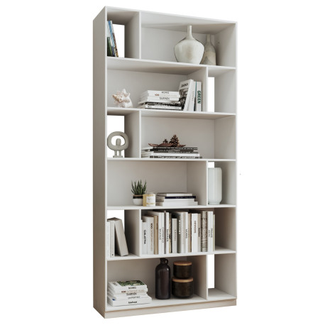 Etagère Design en S 10 Niches Blanche L 78.5 H 184 P 31 cm
