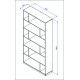 Etagère Design en S 10 Niches Blanche L 78.5 H 184 P 31 cm