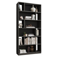 Etagère Design 12 Niches Noire L 90 H 186.4 P 29.4 cm