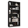 Etagère Design 12 Niches Noire L 90 H 186.4 P 29.4 cm