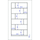 Etagère Design 12 Niches Noire L 90 H 186.4 P 29.4 cm