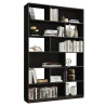 Etagère Design Asymétrique 12 Niches Noire L 120 H 186.4 P 29.4 cm