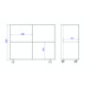 Buffet Armoirette 2 Portes 4 Niches Blanc L 90 cm sur Roulettes