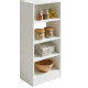 Table et Rangement Intégré 4 Niches Blanc L 120 H 91.5 P 38 cm