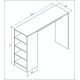 Table et Rangement Intégré 4 Niches Blanc L 120 H 91.5 P 38 cm
