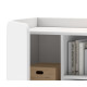 Buffet Blanc 2 Portes 4 Niches Pieds Métal Noirs Square