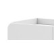 Meuble TV Design 55 Pouces 3 Portes 4 Niches Blanc Pieds Métal L 135 H 50.5 P 38.5 cm