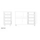 Console Mobile 4 Tiroirs 2 Niches Blanche L 90 H 61 P 35 cm
