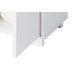 Meuble de Rangement 2 Portes 4 Niches Blanc sur Roulettes L 90 H 76.5 P 35.5 cm