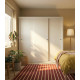 Armoire Dressing 3 Portes Coulissantes 4 Tiroirs 11 Niches Blanche L 185.5 H 208 P 49.5 cm
