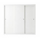Armoire Dressing 3 Portes Coulissantes 4 Tiroirs 11 Niches Blanche L 185.5 H 208 P 49.5 cm