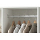 Armoire Dressing 6 Portes 2 Tiroirs 9 Niches Blanche L 135.4 H 178 P 36.5 cm