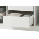 Armoire Dressing 6 Portes 2 Tiroirs 9 Niches Blanche L 135.4 H 178 P 36.5 cm