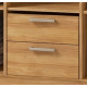 Armoire Dressing 6 Portes 2 Tiroirs 9 Niches Chêne et Blanc L 135.4 H 178 P 36.5 cm