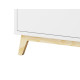 Meuble TV 55 Pouces 2 Portes 4 Niches Blanc L 135.2 H 58.5 P 35.1 cm