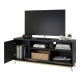 Meuble TV 55 Pouces 2 Portes 4 Niches Noir L 135.2 H 58.5 P 35.1 cm