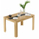 Table à Manger 6 Couverts Maxi Chêne et Gris Anthracite L 120 H 73.8 P 80 cm