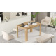 Table à Manger 6 Couverts Maxi Chêne et Gris Anthracite L 120 H 73.8 P 80 cm