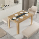 Table à Manger 6 Couverts Maxi Chêne et Gris Anthracite L 120 H 73.8 P 80 cm