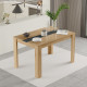 Table à Manger 6 Couverts Maxi Chêne et Gris Anthracite L 120 H 73.8 P 80 cm