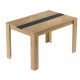 Table à Manger 6 Couverts Maxi Chêne et Gris Anthracite L 120 H 73.8 P 80 cm