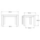 Table à Manger 6 Couverts Maxi Chêne et Gris Anthracite L 120 H 73.8 P 80 cm