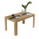 Table à Manger 8 Couverts Maxi Chêne et Gris Anthracite L 140 H 73.8 P 80 cm