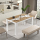 Table à Manger 8 Couverts Maxi Chêne et Blanc L 140 H 73.8 P 80 cm