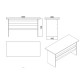 Table à Manger 6 Couverts Maxi Chêne et Gris Anthracite L 120 H 73.8 P 80 cm
