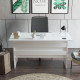 Table à Manger 6 Couverts Maxi Chêne et Gris Anthracite L 120 H 73.8 P 80 cm