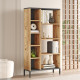 Etagère 9 Niches Chêne et Gris Anthracite Pieds Métal L 72 H 133.6 P 25.5 cm