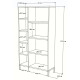 Etagère 9 Niches Chêne et Gris Anthracite Pieds Métal L 72 H 133.6 P 25.5 cm