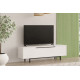 Meuble TV Bar 65 Pouces 2 Portes 2 Niches Blanc  L 160 H 45.1 P 35.5 cm