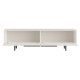 Meuble TV Bar 65 Pouces 2 Portes 2 Niches Blanc  L 160 H 45.1 P 35.5 cm