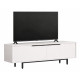 Meuble TV Bar 65 Pouces 2 Portes 2 Niches Blanc  L 160 H 45.1 P 35.5 cm