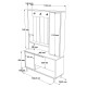 Meuble Vestiaire 3 Portes 4 Niches Miroir Blanc L 112.2 H 178.2 P 35.5 cm