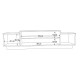 Meuble TV 4 Portes Abattantes 4 Niches Chêne et Blanc  L 160 H 38.7 P 37.3 cm