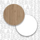 Meuble TV et Etagère 3 Portes 11 Niches Chêne et Blanc L 201,2 H 123,6 P 29,5 cm