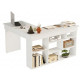 Meuble Vestiaire 3 Portes 4 Niches Miroir Blanc L 112.2 H 178.2 P 35.5 cm