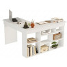 Meuble Vestiaire 3 Portes 4 Niches Miroir Blanc L 112.2 H 178.2 P 35.5 cm