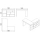 Meuble Vestiaire 3 Portes 4 Niches Miroir Blanc L 112.2 H 178.2 P 35.5 cm