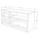 Banc à Chaussures avec Coussin 3 Portes 4 Niches Chêne L 90 H 45.8 P 35.5 cm