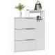 Meuble d'Entrée à Chaussures 4 Portes 4 Niches Blanc L 108.2 H 130.6 P 29.8 cm