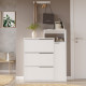 Meuble d'Entrée à Chaussures 4 Portes 4 Niches Blanc L 108.2 H 130.6 P 29.8 cm