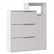 Meuble d'Entrée à Chaussures 4 Portes 4 Niches Blanc L 108.2 H 130.6 P 29.8 cm