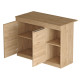 Ilot de Cuisine 2 Portes 4 Niches Chêne 2 Couverts L 120 H 88.2 P 60 cm