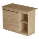Ilot de Cuisine 2 Portes 4 Niches Chêne 2 Couverts L 120 H 88.2 P 60 cm